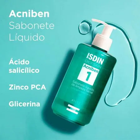 Sabonete Facial pele Oleosa ISDIN - Acniben